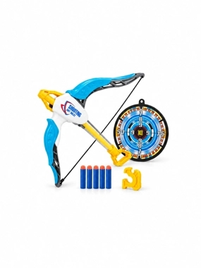Blue Bow and Arrow Set for Kids with Target and Foam Darts
