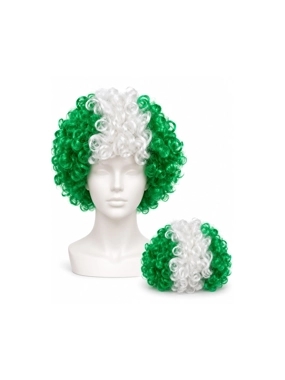 A white and green wig to celebrate Saudi National Day
