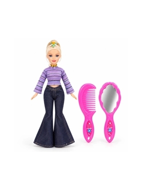 Girls Doll with Comb Mirror