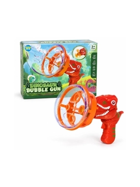 Red and Orange Dinosaur Bubble Gun for Kids