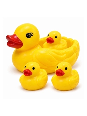 Yellow Duck Family Bath Toy Set – 4 Pieces