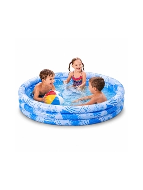 Inflatable round children's pool with drawings