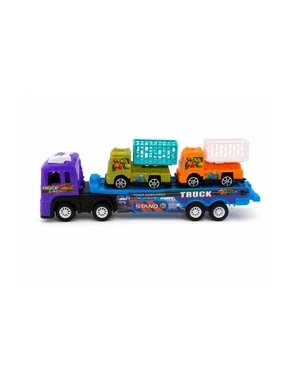 Colorful Car Transporter Game with Fun and Rescue Set