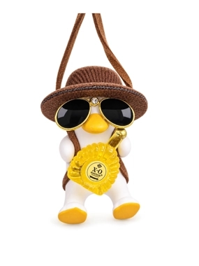 Penguin Charm with Brown Hat & Bottle