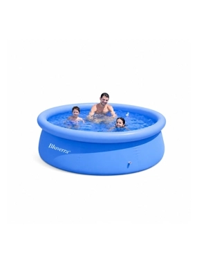 Inflatable circular air pool with a Bluevera frame