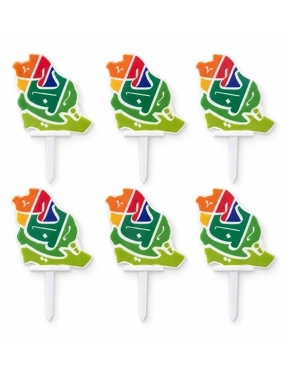 Saudi National Day Map Decorative Picks 6 Pack