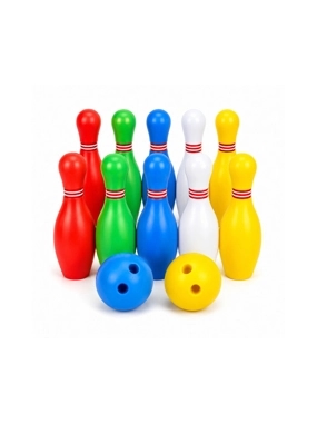 Colorful children's bowling set, 10 pieces, 6 inches
