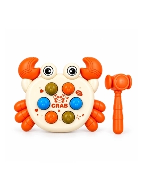 Crab Whack-A-Mole Game Toy for Kids with Hammer