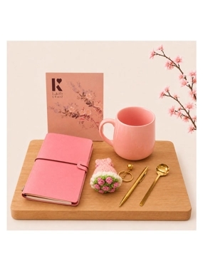 🌸 Pink Gift | Notebook & Coffee