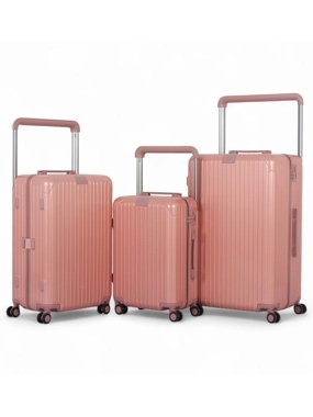 Unbreakable travel bag set - consisting of 3 distinctive and elegant pieces - the design features elegant vertical lines and a shine that gives it a luxurious look,