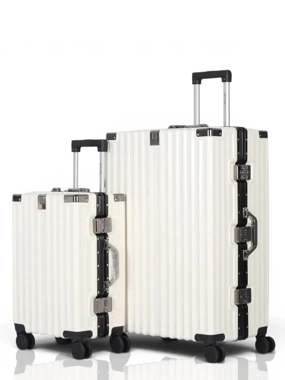 Premium AVIATOR Luggage Set – Two Suitcases (28" + 20") – Polycarbonate with Aluminum Frame