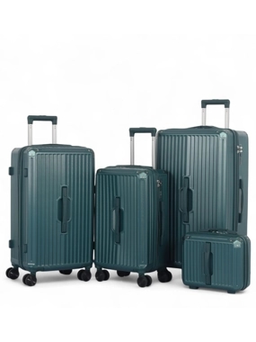 Luxury luggage set - consisting of three trolley bags and an additional carry-on bag. With double-sided covers and a fixed digital anti-theft lock.