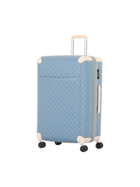 Stylish and modern 20-inch airplane cabin suitcase made of polypropylene covered in high-quality leather