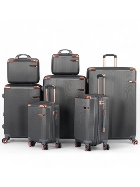 Dabsh Arayes 7-Piece Luggage Set with Durable Zipper - 360 Degree Double Covers