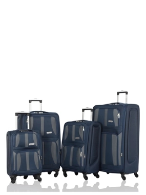 A 4-piece fabric travel bag set. The bags feature a practical design suitable for various types of trips.