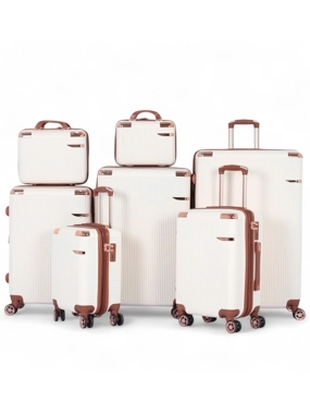 Dabsh Arayes 7-Piece Luggage Set with Durable Zipper - 360 Degree Double Covers