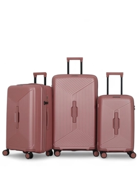 3-piece anti-break luggage set with double covers, fixed digital lock, and expansion zipper ppl-019-green