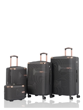Hard-shell luggage set - 4 pieces including a handbag - with double wheels and a secure combination lock - plus an expansion zipper - Brand: AVIATOR