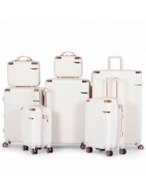 Dabsh Arayes 7-Piece Luggage Set with Durable Zipper - 360 Degree Double Covers