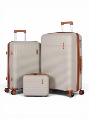Aviator 3-Piece Shatter-Resistant Luggage Set (Sizes: 28, 24, and 12 inches) – Available in Various Colors