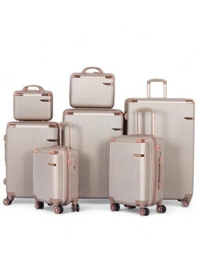 Dabsh Arayes 7-Piece Luggage Set with Durable Zipper - 360 Degree Double Covers