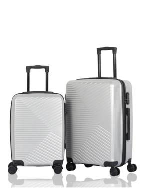 Two hard-shell suitcases | AVIATOR brand | Made of high-quality ABS - 24-inch and 20-inch sizes - Lightweight