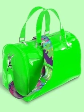 Bande a part Leather Cabin Handbag Medium Flashy Green
