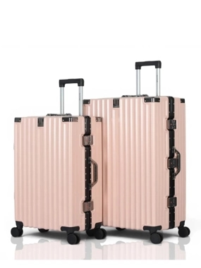 Premium AVIATOR Luggage Set – Two Suitcases (28" + 24") – Polycarbonate with Aluminum Frame