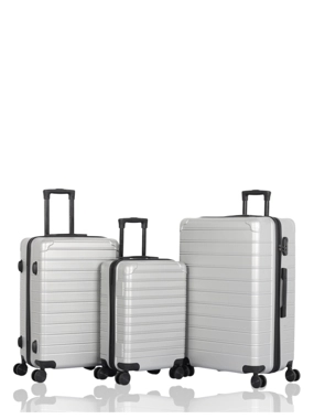 A distinctive 3-piece luggage set - 360-degree rotating wheels - lightweight