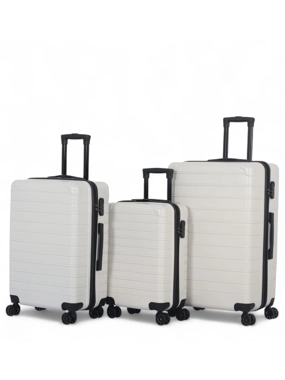 Aviator 3-Piece Hardside Luggage Set Made of High-Quality ABS - Large 28-Inch - Medium 24-Inch - Small 20-Inch