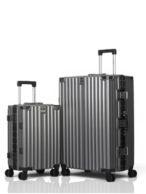Premium AVIATOR Luggage Set – Two Suitcases (28" + 24") – Polycarbonate with Aluminum Frame
