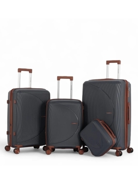 AVIATOR 4-piece luggage set - made of durable polypropylene - 3-year warranty against breakage