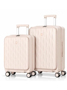 AVIATOR 2-Piece Luggage Set – 24 and 20 Inch – with Front Opening and Additional Expansion Zipper