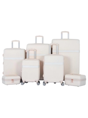 Dabsh Arayes 7-Piece Luggage Set with Durable Zipper - 360 Degree Double Covers
