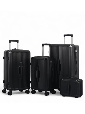 Luxury luggage set - consisting of three trolley bags and an additional carry-on bag. With double-sided covers and a fixed digital anti-theft lock.