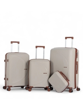 AVIATOR 4-Piece Luggage Set – Durable Polypropylene – Break-Resistant