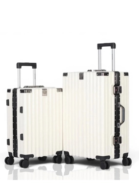 Premium AVIATOR Luggage Set – Two Suitcases (24" + 20") – Polycarbonate with Aluminum Frame
