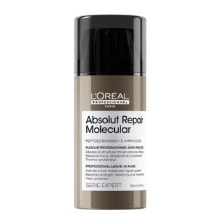 L'Oréal Professionnel- Absolut Repair Molecular Leave-In-Mask, Repair Damage & Restore Strength, Heat Protectant For Hair, For All Damaged Hair