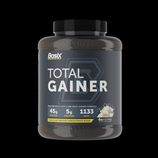 Basix Gain Total Gainer - High Protein Weight Gainer, Vanilla Whip, 6 LB