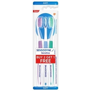 Sensodyne Soft Toothbrush for Sensitive Teeth – Pack of 3