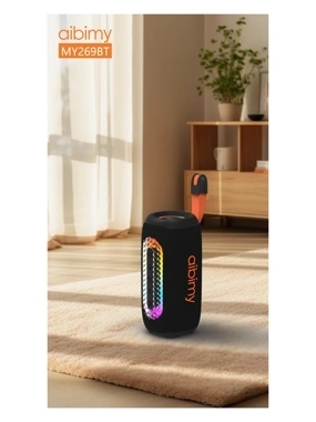 Aibimy MY269BT Portable Speaker with 20W Power Supply - Black