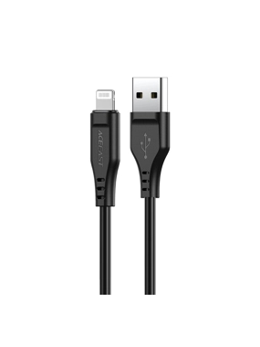 ACEFAST iPhone USB Lightning Cable, Double Rubber, Cut Resistant, 1.2m - Black