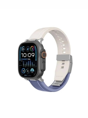 Amazing Thing Apple Watch Sport Band with Extra Strap Chrono Edition Piece 42-49 Blue-Beige