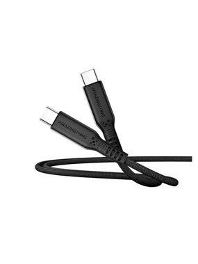 AMAZING THING 2-Output Type-C Cable, 1.1m, Cut-Resistant, 60W - Black