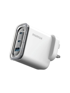 MOMAX 1Charge Flow 3-Port 80W Wall Plug - White