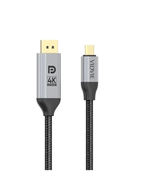 VIDVIE 2m 4K HD02 HD02 Fabric Cut-Resistant Type-C to HDMI Cable - Gray