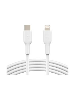 Belkin Boost Charge iPhone Type-C to Lightning Cable, 1m, Bend-Resistant - White