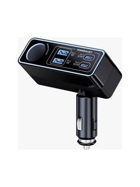 POWEROLOGY 125W Multi-Port Car Plug - Black