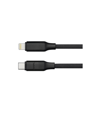 TiKNAL iPhone Type-C Lightning Fabric Cut-Resistant Cable, 1m, Model TK-H136 - Black