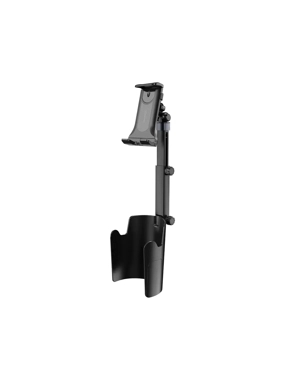 PORODO 2.1 Cup Holder Phone Stand for Tablets and Phones up to 12.9" - Black